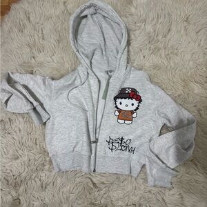 Hello Kitty Peso Pluma cropped hoodie